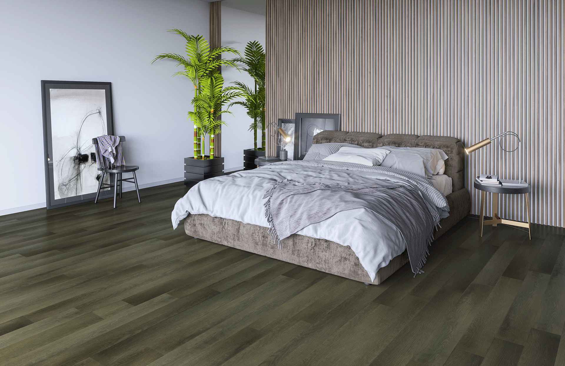 Кварцевый ламинат Home Expert Natural Дуб Ночной лес 2187-03 градиент