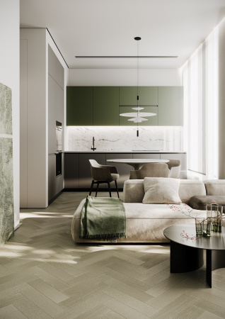 Кварцевый паркет Quartz Parquet Штучный паркет Дуб Лунный 44-1258-08 5/0,6 мм